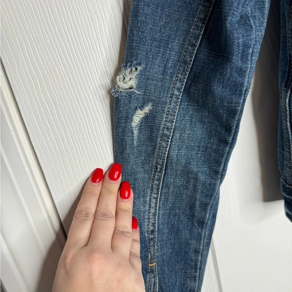 ABERCROMBIE AND FITCH Medium Wash Slightly Distressed Jean Jacket Size Small - Picture 4 of 4